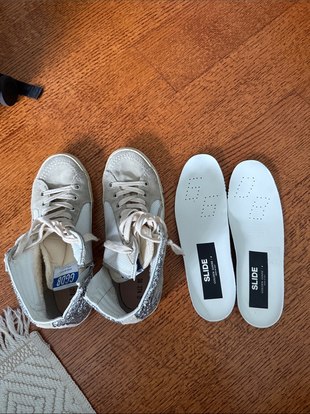 Golden goose high top glitter sneakers - Picture 5 of 6